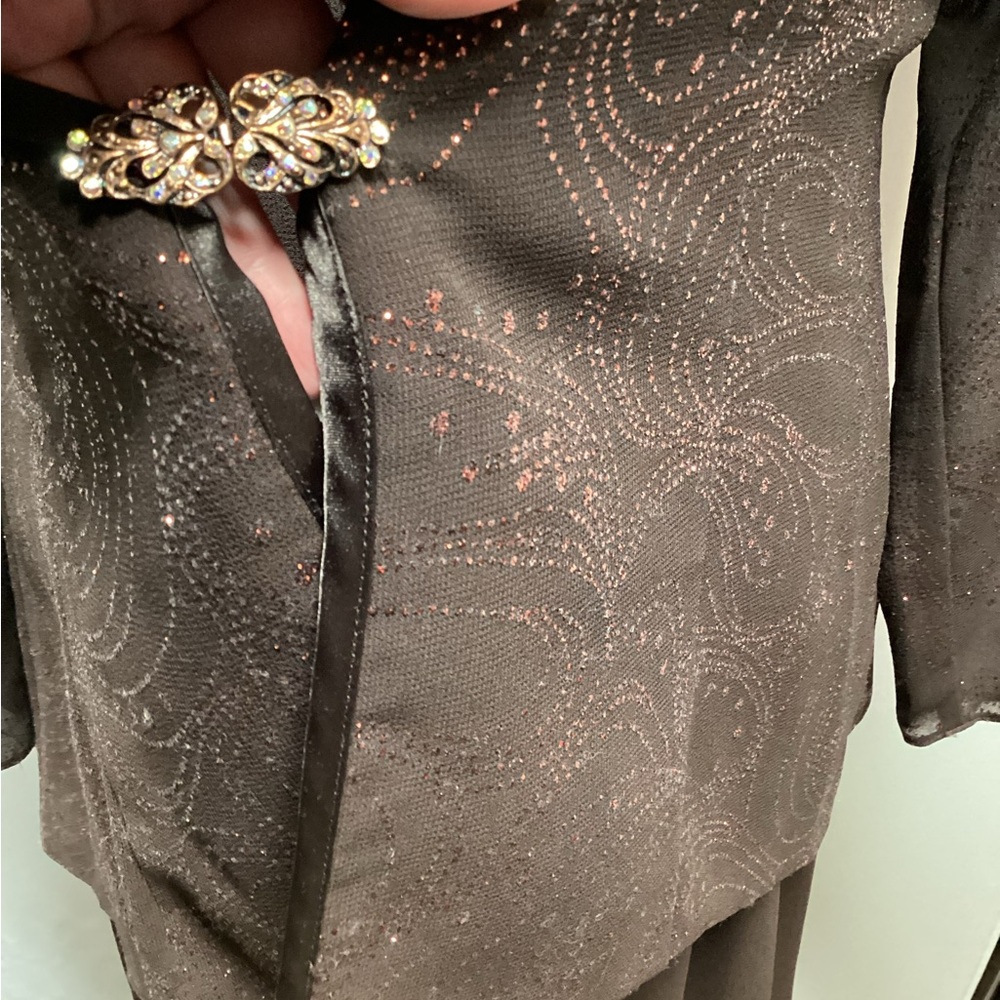 R & M Richards 2 piece Semi Formal Sheath dress with Embellished Jacket Size 14 - Picture 12 of 16